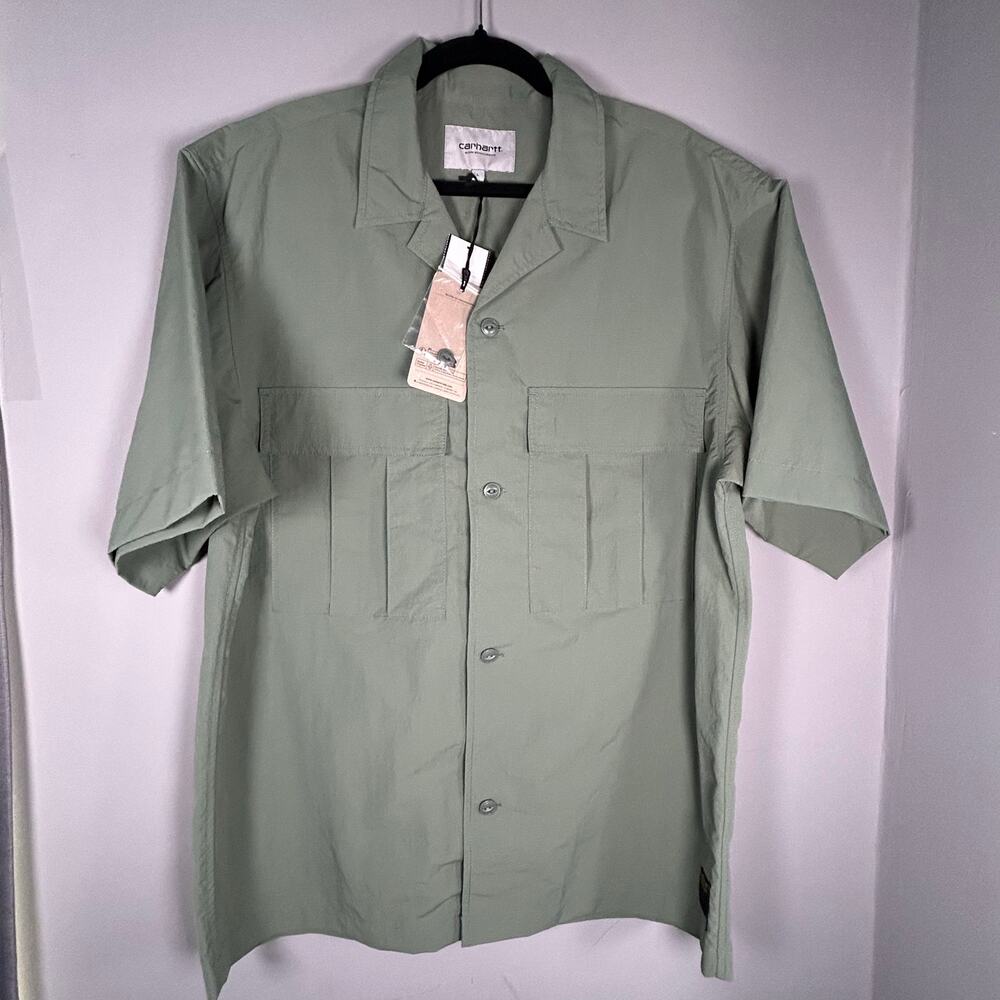 NWT Carhartt SS Evers Shirt Rip Stop Loose Fit Utility Shirt Mens Sz L